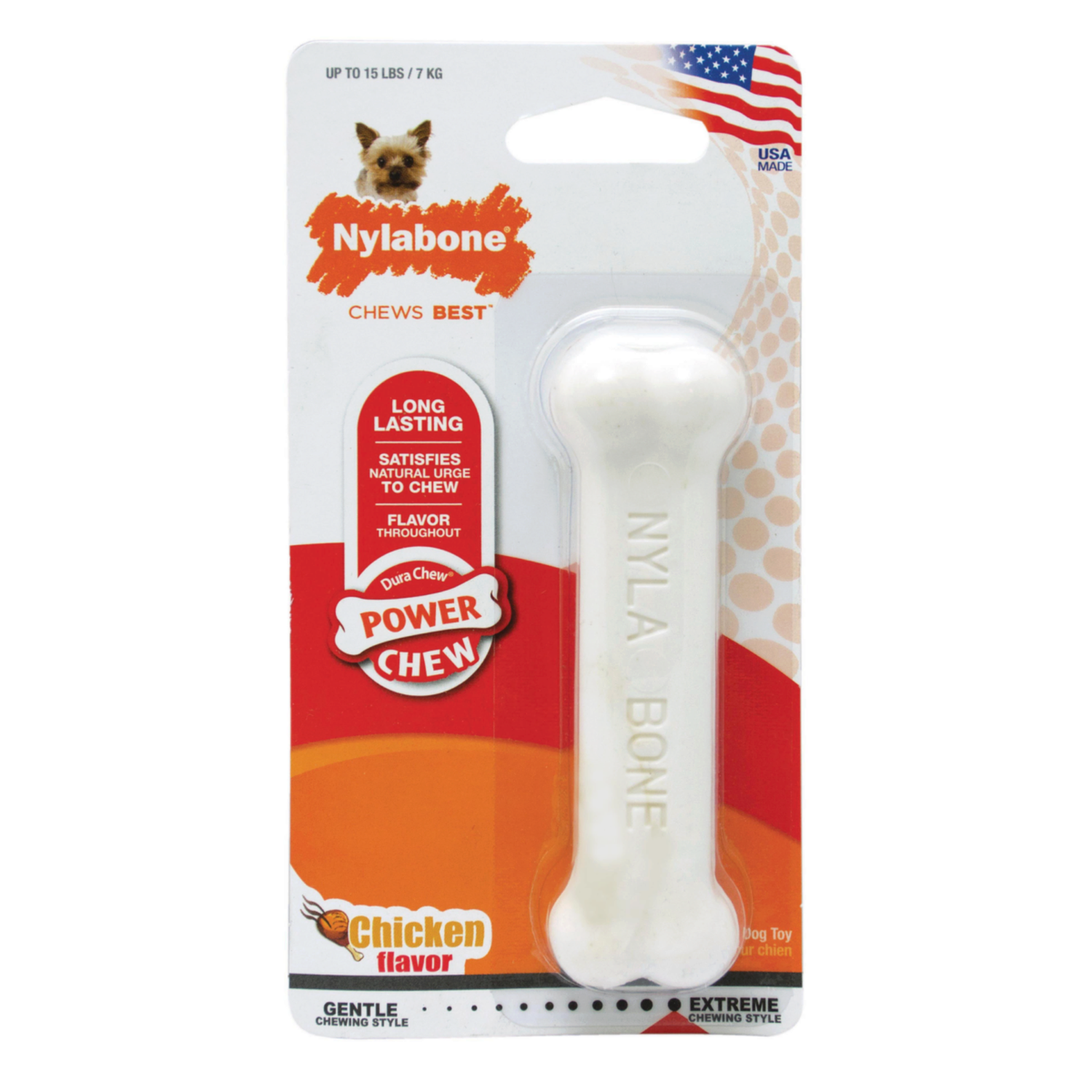 Juguete Nylabone perro Power Dura Chew Pollo 7 kg extreme | G.Valkyria - imagen 1