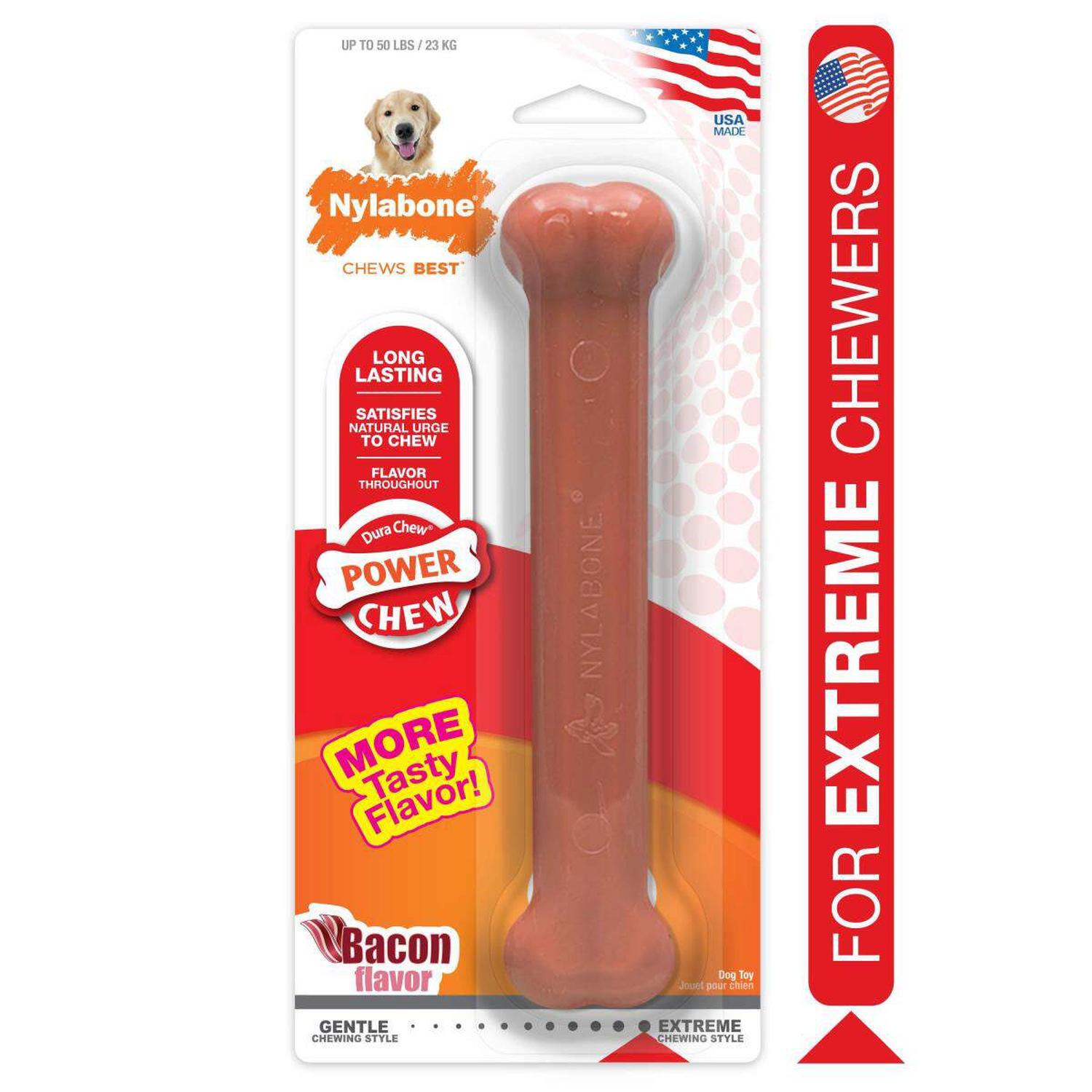 Juguete Nylabone perro Power Dura Chew Tocino 23kg extreme | G.Valkyria - imagen 1
