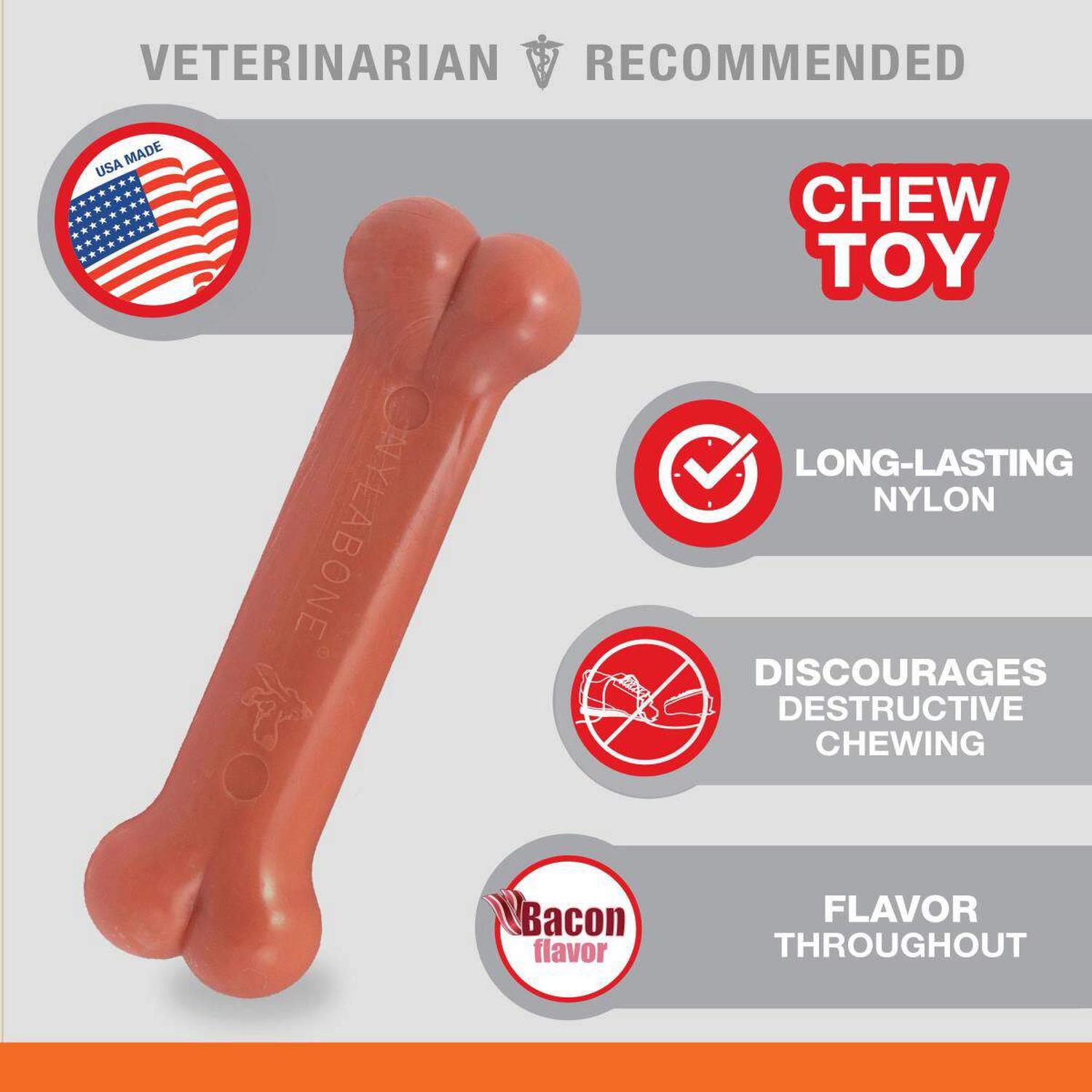 Juguete Nylabone perro Power Dura Chew Tocino 7kg | G.Valkyria - imagen 2