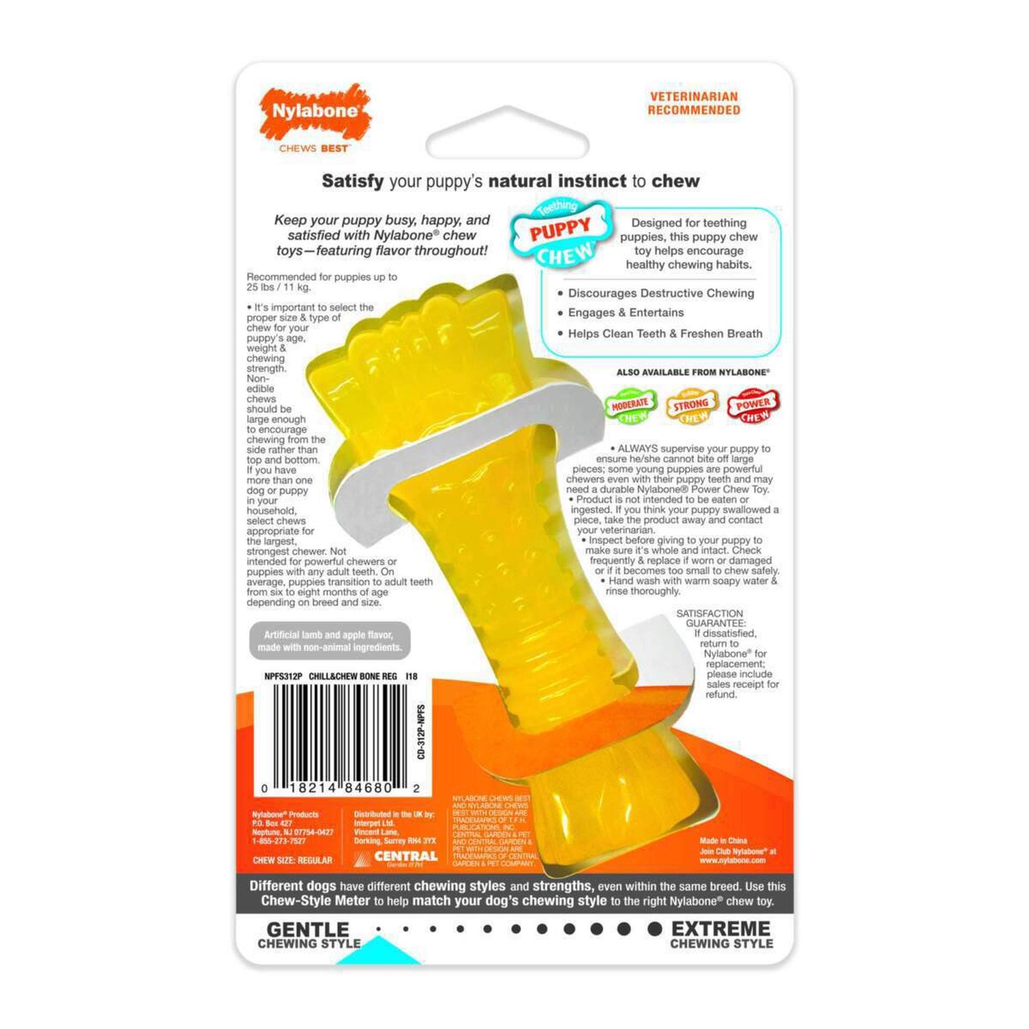 Juguete Nylabone perro Puppy Chew Hueso Congelar Cordero 11kg | G.Valkyria - imagen 2