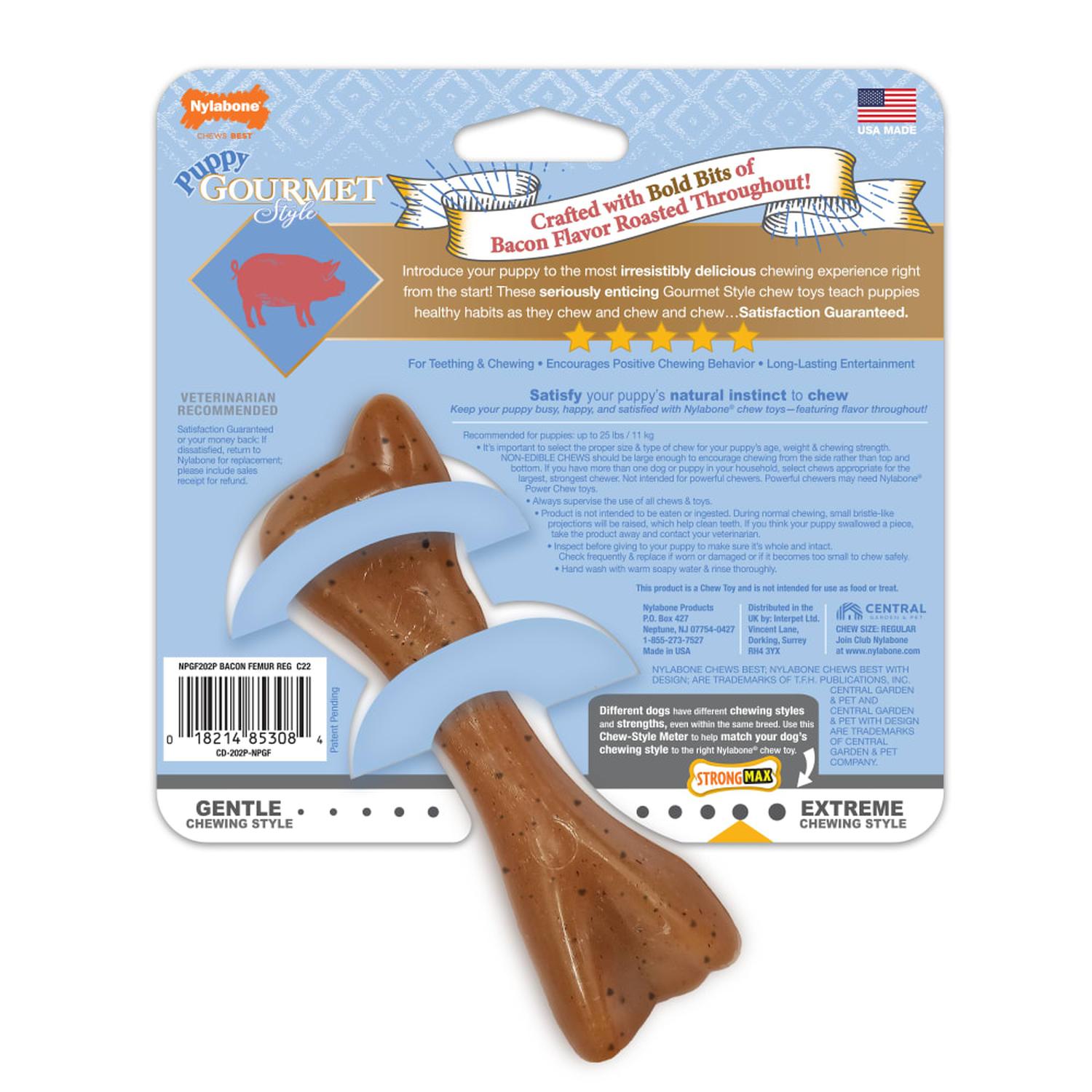 Nylabone juguete para Cachorro Fémur Gourmet Tocino chico | G.Valkyria - imagen 5