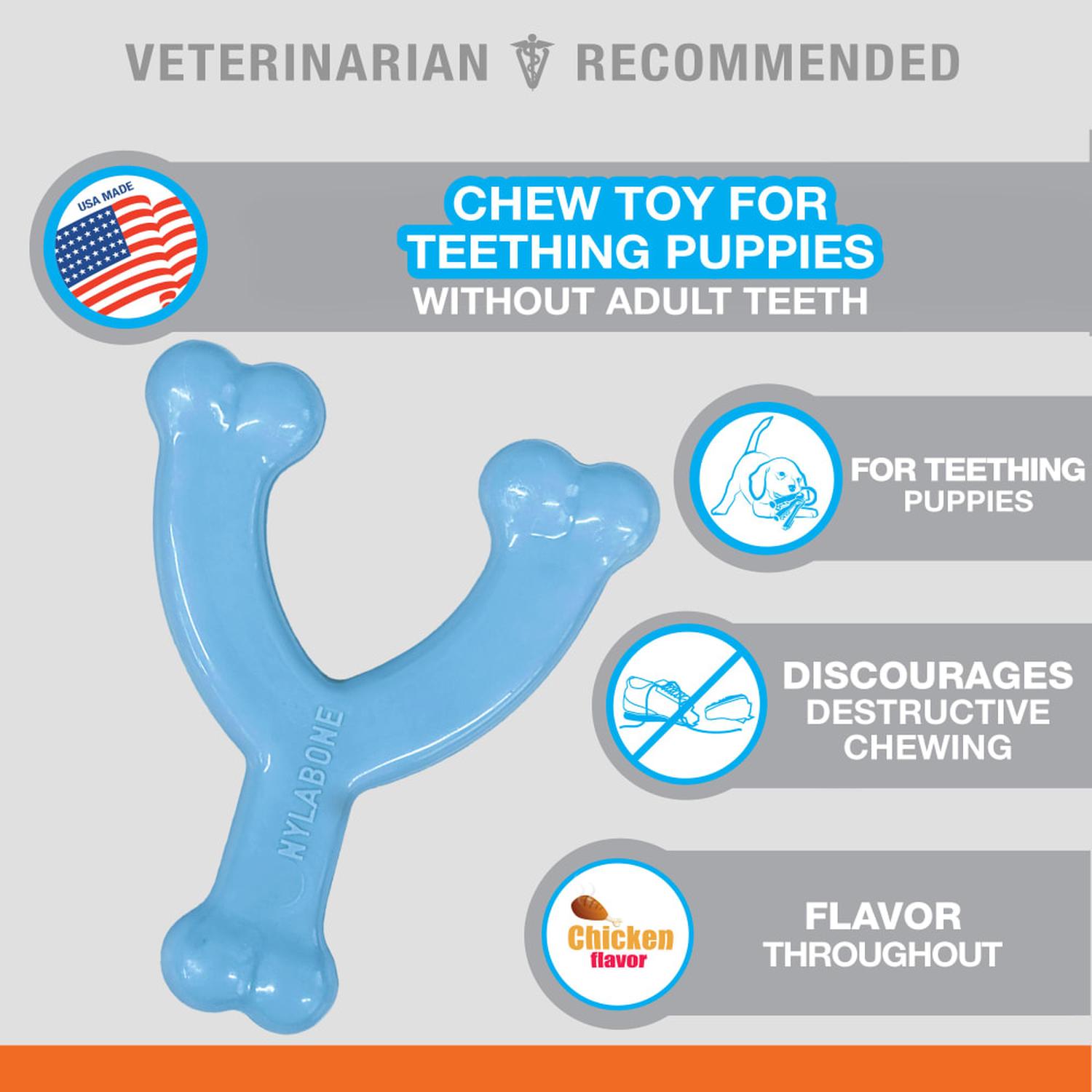 Nylabone juguete para cachorro Hueso Whishbone Chew Pollo | G.Valkyria - imagen 3