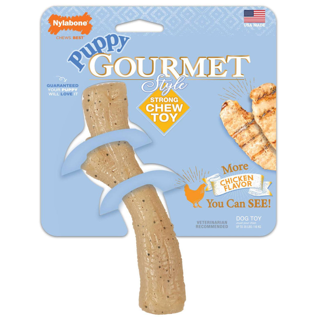 Nylabone juguete para cachorro Rama Gourmet Pollo mediano | G.Valkyria - imagen 1