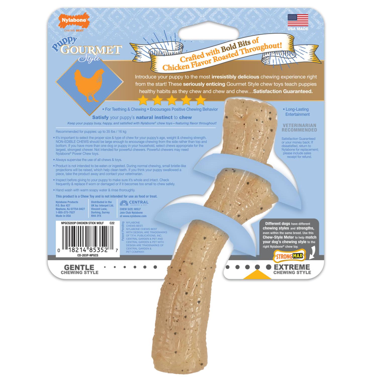 Nylabone juguete para cachorro Rama Gourmet Pollo mediano | G.Valkyria - imagen 5