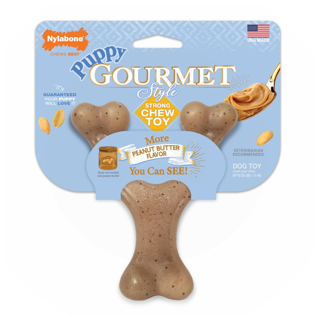 Nylabone juguete para cachorro Wishbone Gourmet Maní chico | G.Valkyria - imagen 1