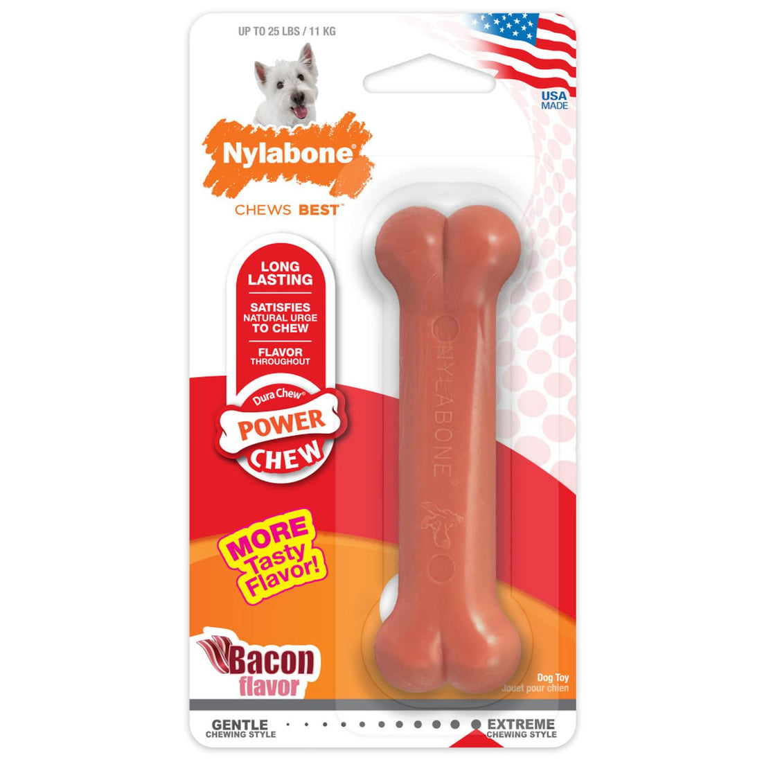 Nylabone juguete para perro Dura Chew Tocino chico | G.Valkyria - imagen 1