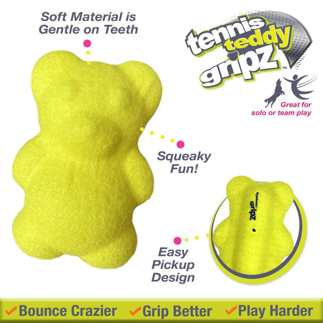 Nylabone juguete para perro Power Play Teddy Bear chico | G.Valkyria - imagen 1
