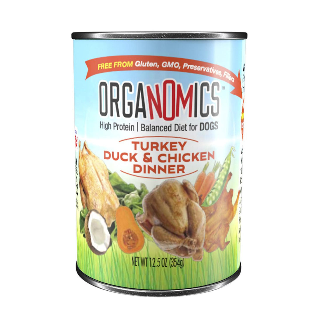 Organomics Alimento húmedo para perro Pavo, Pato y Pollo 354g | G.Valkyria - imagen 1