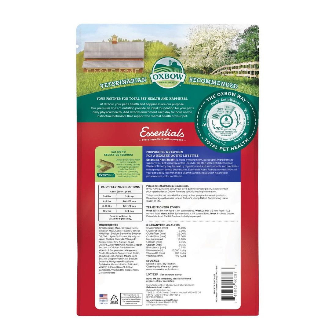 Oxbow Alimento Oxbow Essentials Conejo Adulto 2.26 kg | G.Valkyria - imagen 1