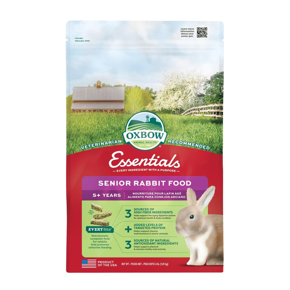 Oxbow Alimento Oxbow Essentials Conejo Senior 1.82 kg | G.Valkyria - imagen 1
