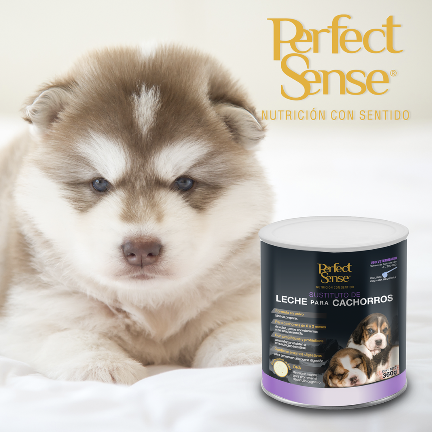 Perfect Sense formula leche polvo sustituto cachorros 360g | G.Valkyria - imagen 3