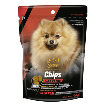 Perfect Sense premio natural pollo para perro chips 100 grs | G.Valkyria - imagen 1