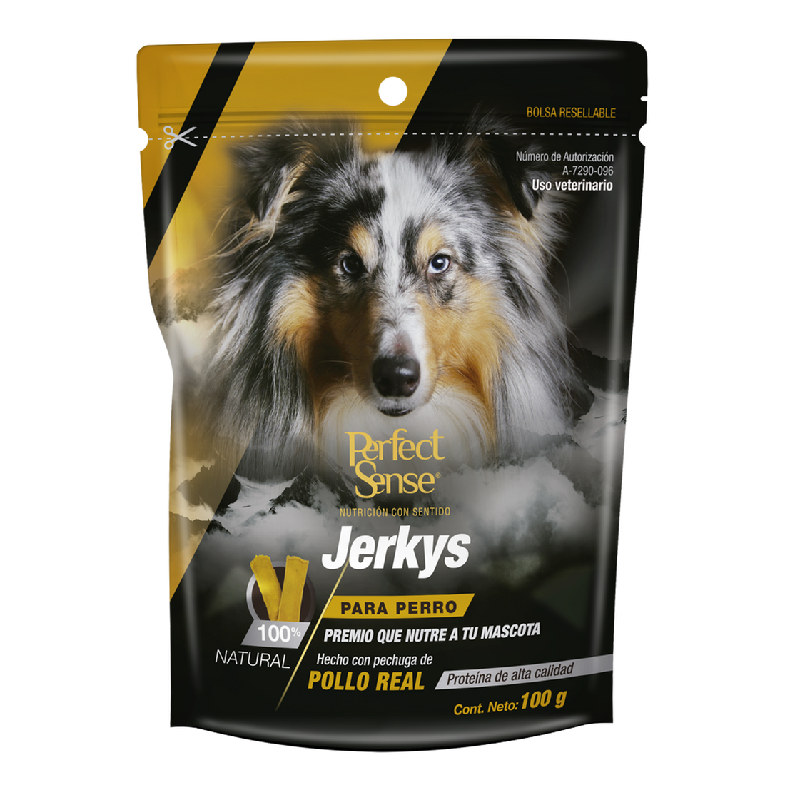 Perfect Sense premio natural pollo para perro Jerkys 100 grs | G.Valkyria - imagen 1