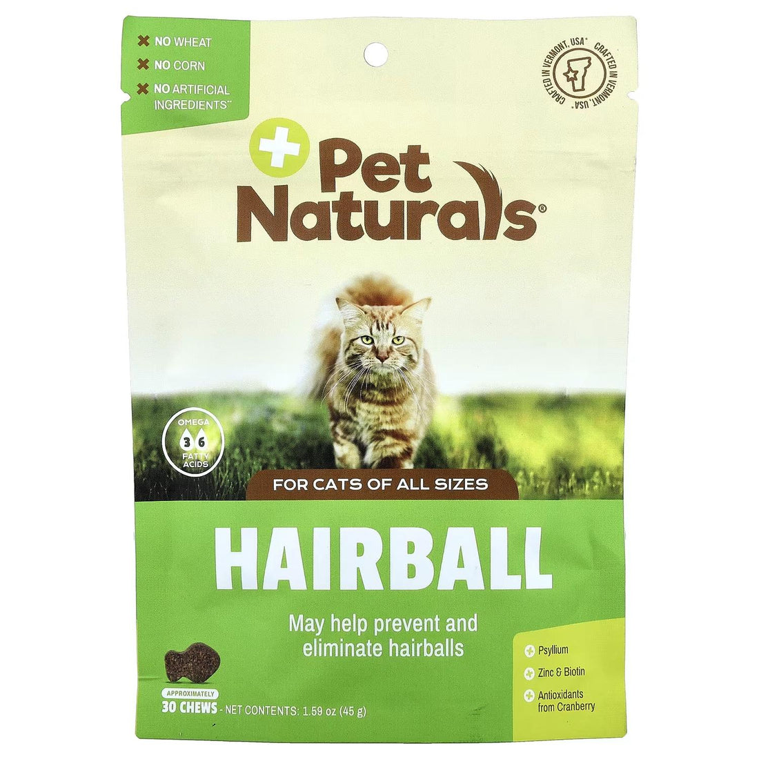 Pet Naturals premio para gato hairball bola de pelo 3 pzs | G.Valkyria - imagen 1