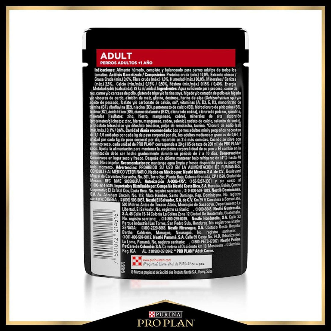 Purina Pro Plan alimento sobre perro Adulto Carne 24pzs | G.Valkyria - imagen 1