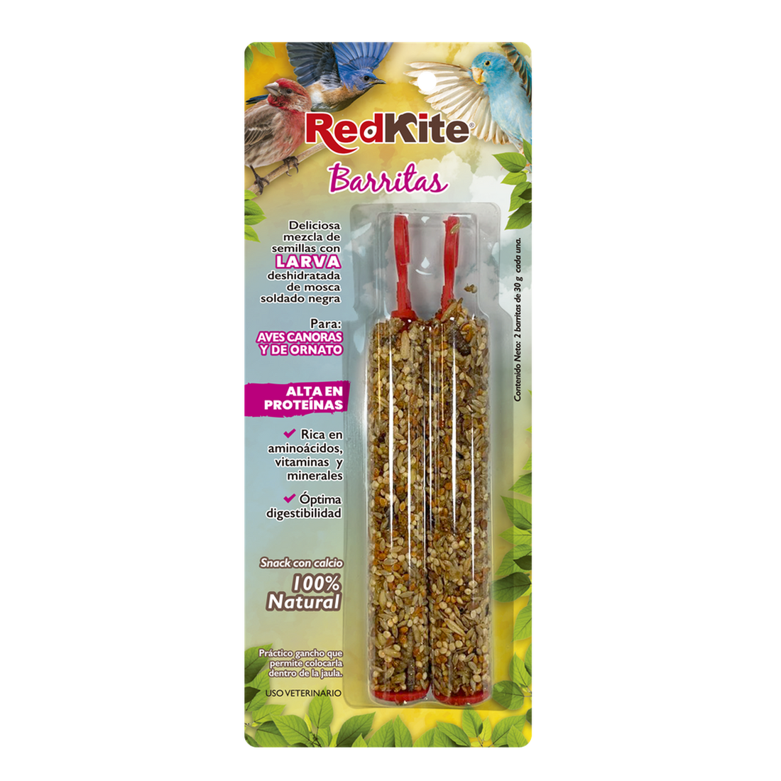 Barritas proteicas con larvas de mosca canario jilguero 2pz de Red Kite | G.Valkyria - imagen 1