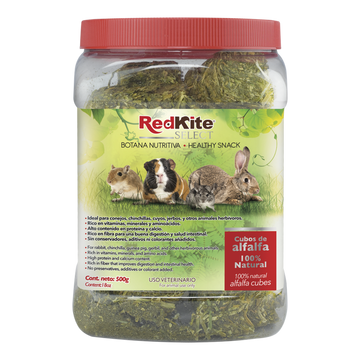 Cubos De Alfalfa conejos, chinchillas, cuyos, jerbos 500g de Red Kite | G.Valkyria - imagen 1