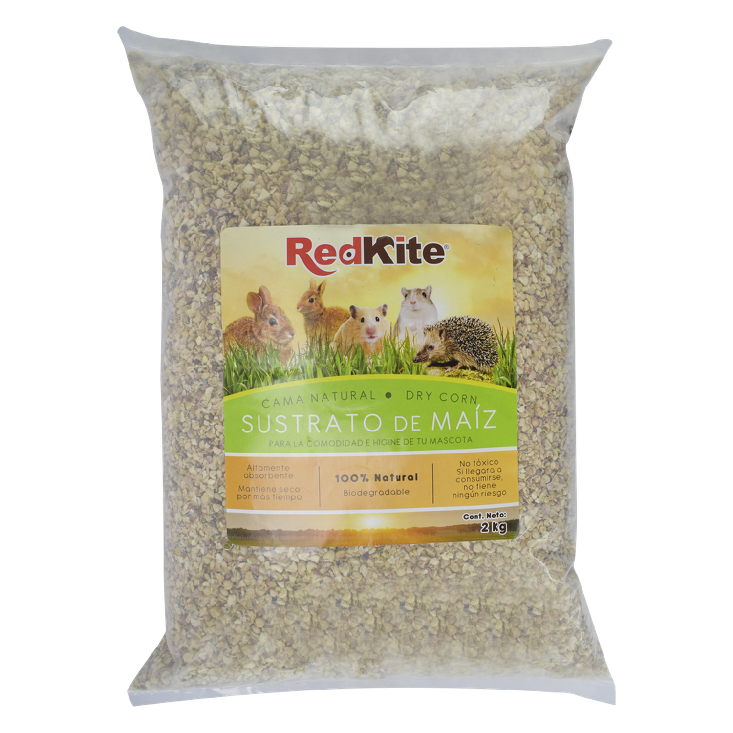 Fancy Pets Sustrato de maíz erizo conejo jerbo hamster 2kg de Red Kite | G.Valkyria - imagen 1