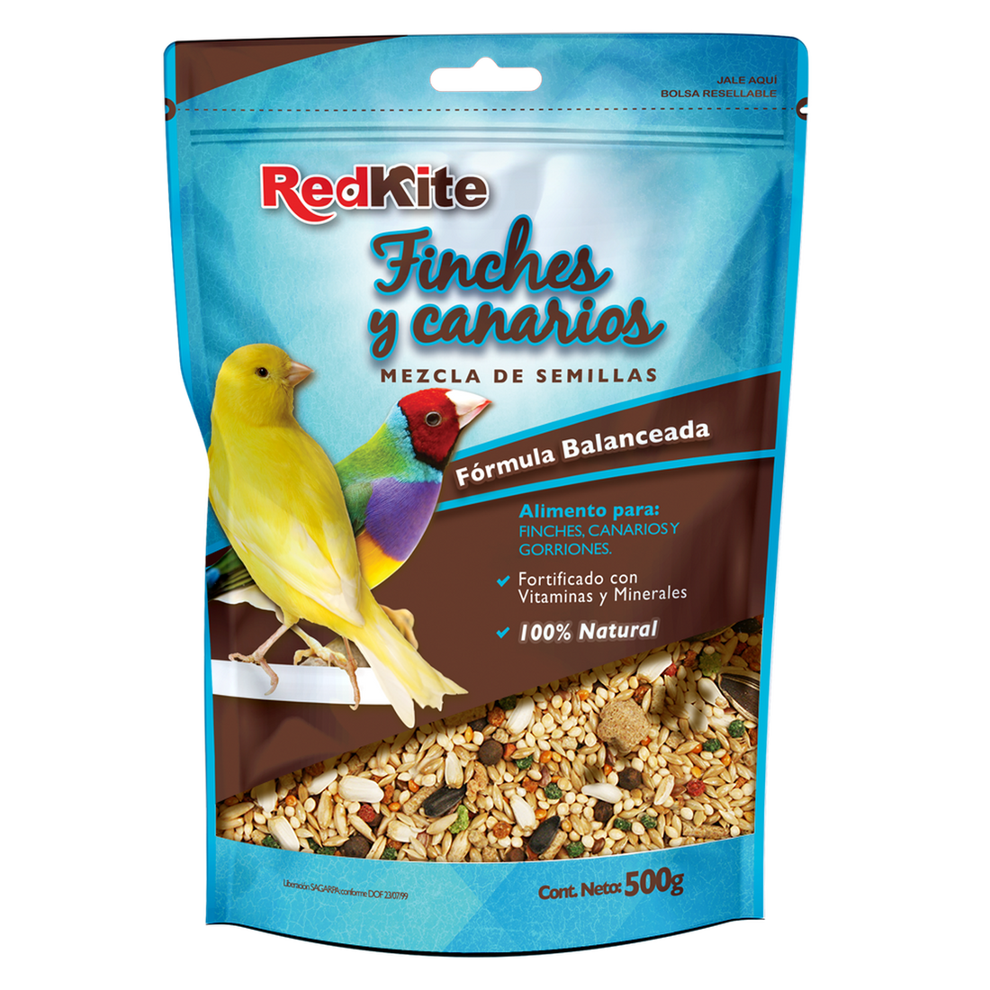 Redkite alimento balanceado Para Canarios Y Finches 500 grs de Red Kite | G.Valkyria - imagen 1