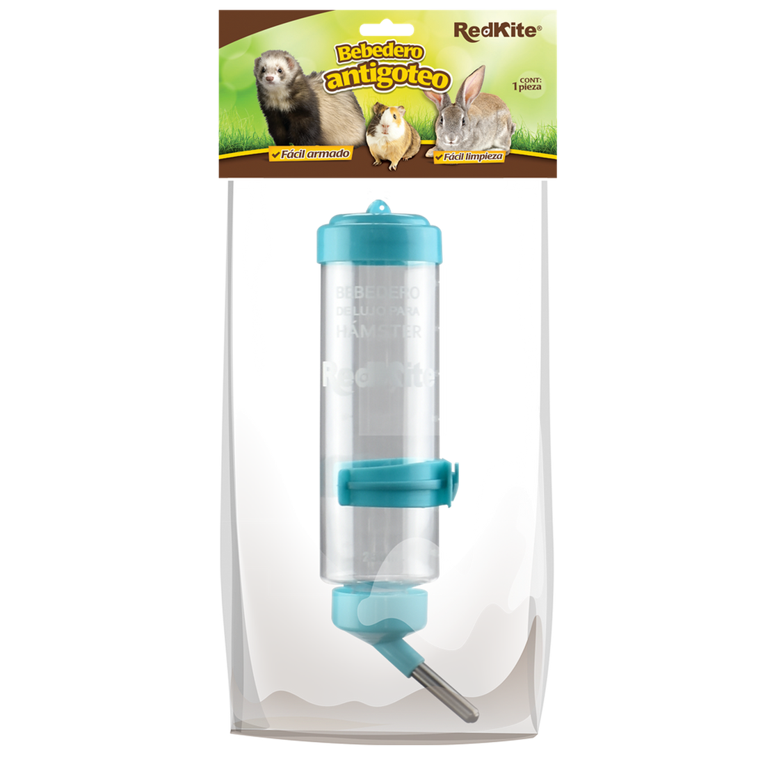 Redkite bebedero antigoteo para cuyo conejo hamster 250 ml de Red Kite | G.Valkyria - imagen 1
