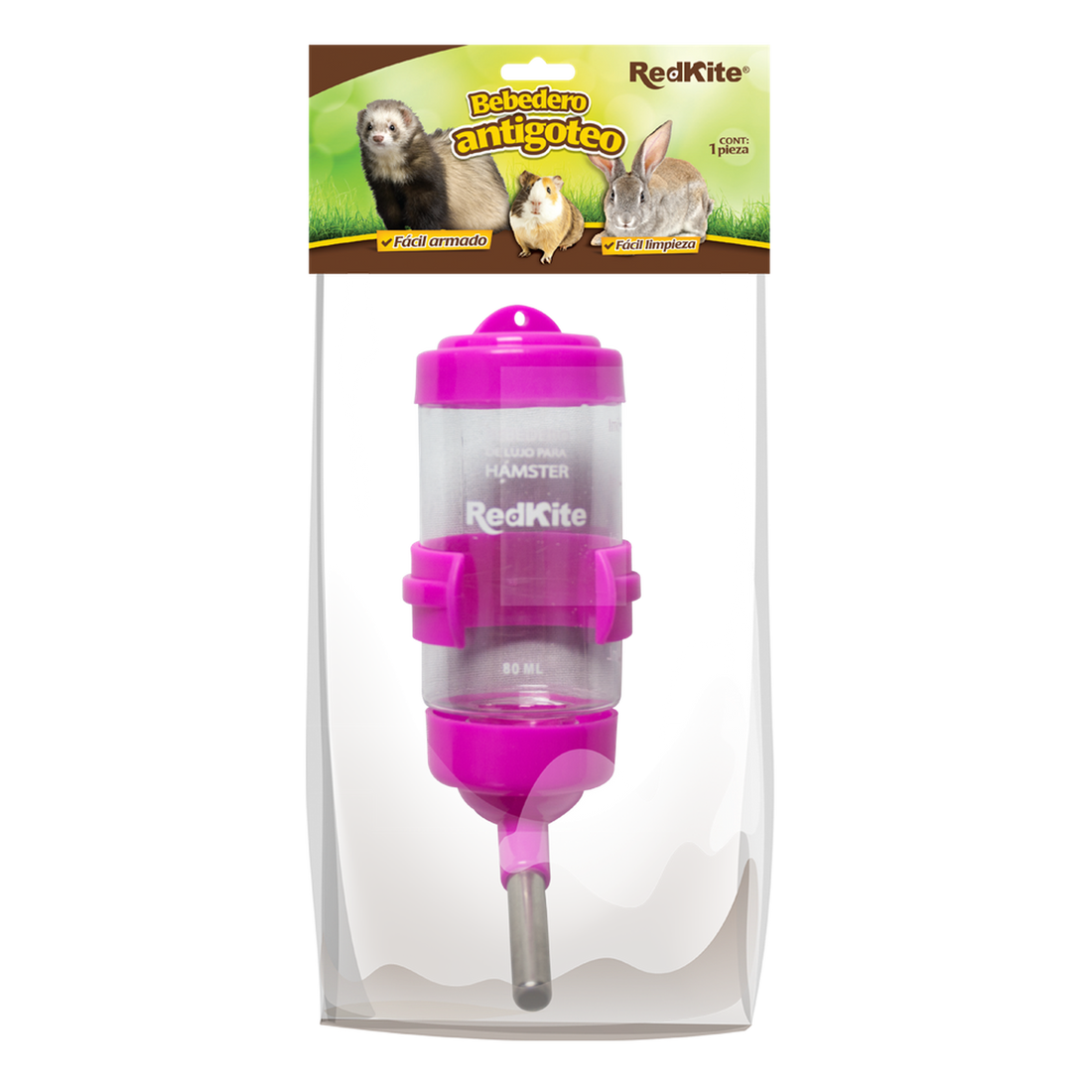 Redkite bebedero colgante antigoteo para gerbos 80ml de Red Kite | G.Valkyria - imagen 1