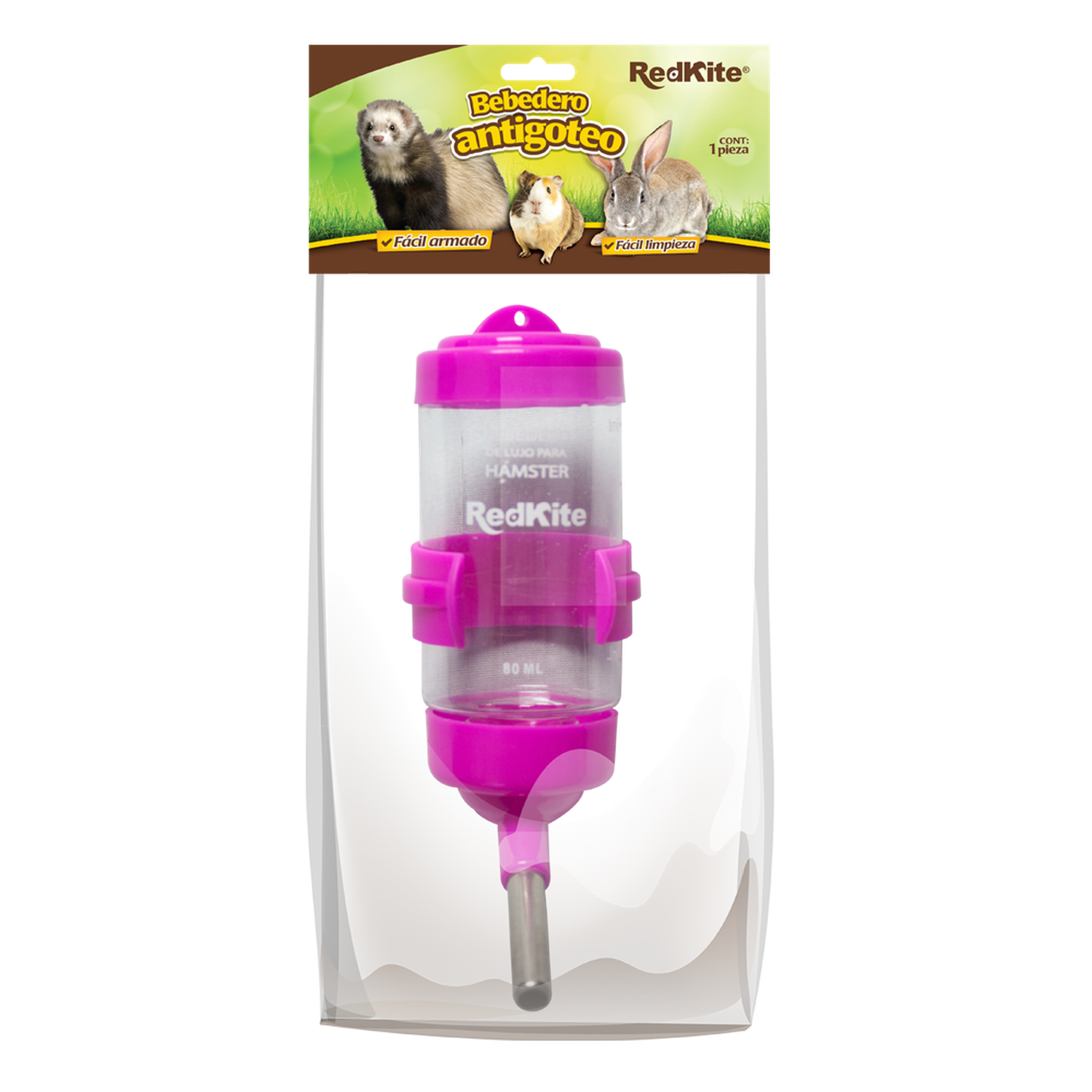 Redkite bebedero colgante antigoteo para gerbos 80ml de Red Kite | G.Valkyria - imagen 1