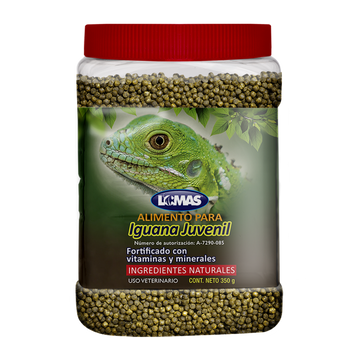 Alimento balanceado Lomas Para Iguana Juvenil 350 grs de Reptilia | G.Valkyria - imagen 1