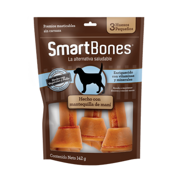 SmartBones premio para perro Hueso Cacahuate Chico 3pzs | G.Valkyria - imagen 1