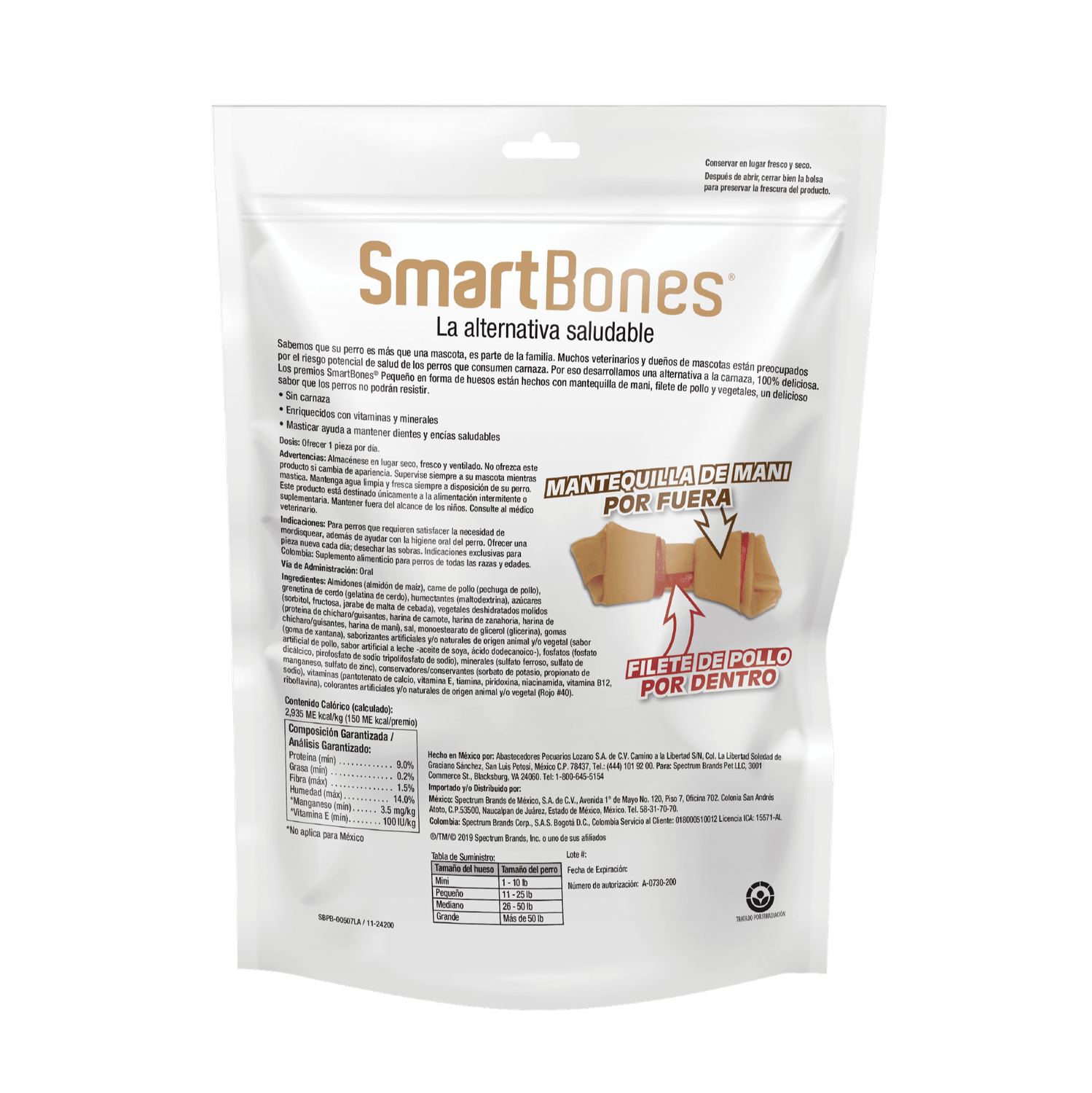 SmartBones premio para perro Hueso Cacahuate Chico 3pzs | G.Valkyria - imagen 2