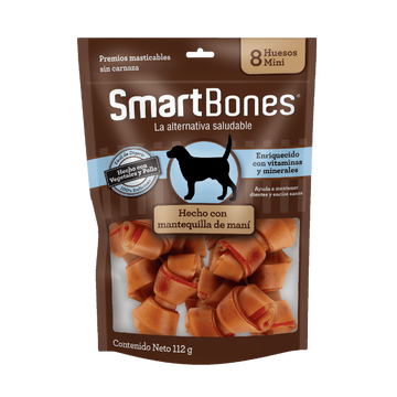 SmartBones premio para perro Hueso Cacahuate Mini 8 pzs | G.Valkyria - imagen 1