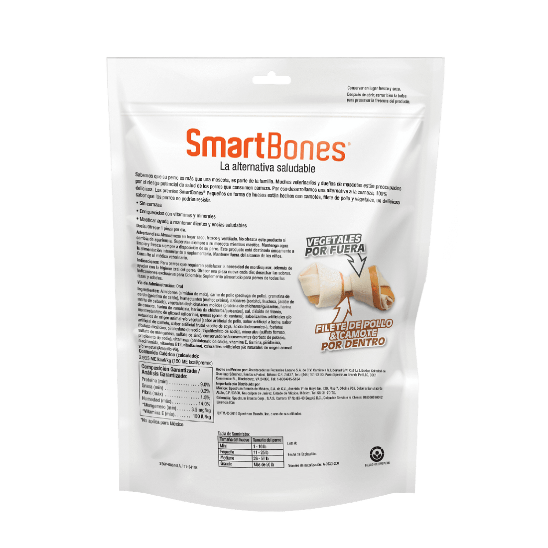 SmartBones premio para perro Hueso Camote Chico 3 Piezas | G.Valkyria - imagen 1