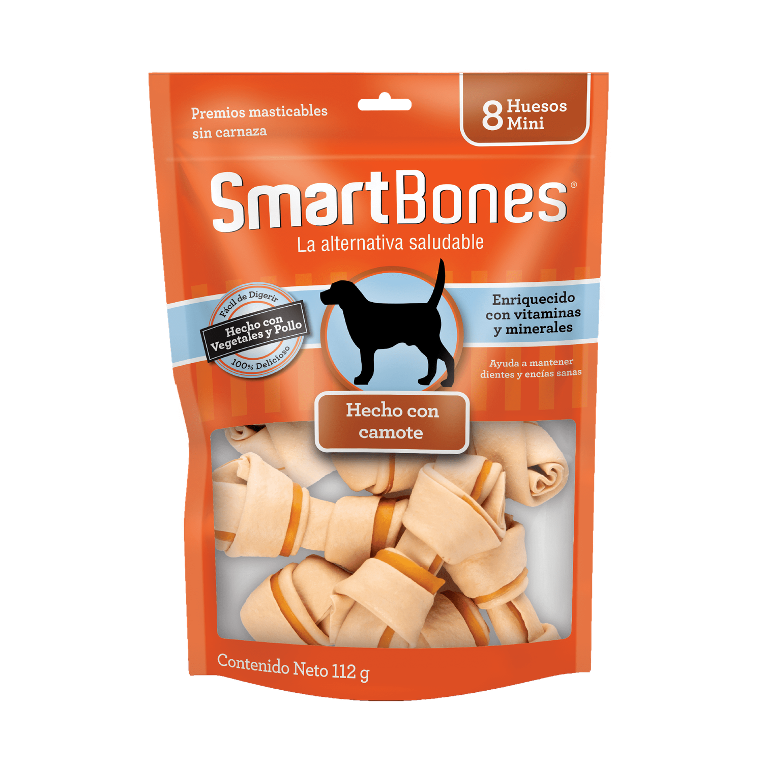 SmartBones premio para perro Hueso Camote Mini 8 pzs | G.Valkyria - imagen 1