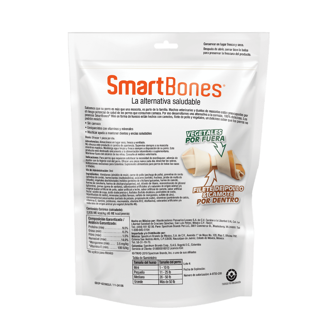 SmartBones premio para perro Hueso Camote Mini 8 pzs | G.Valkyria - imagen 1