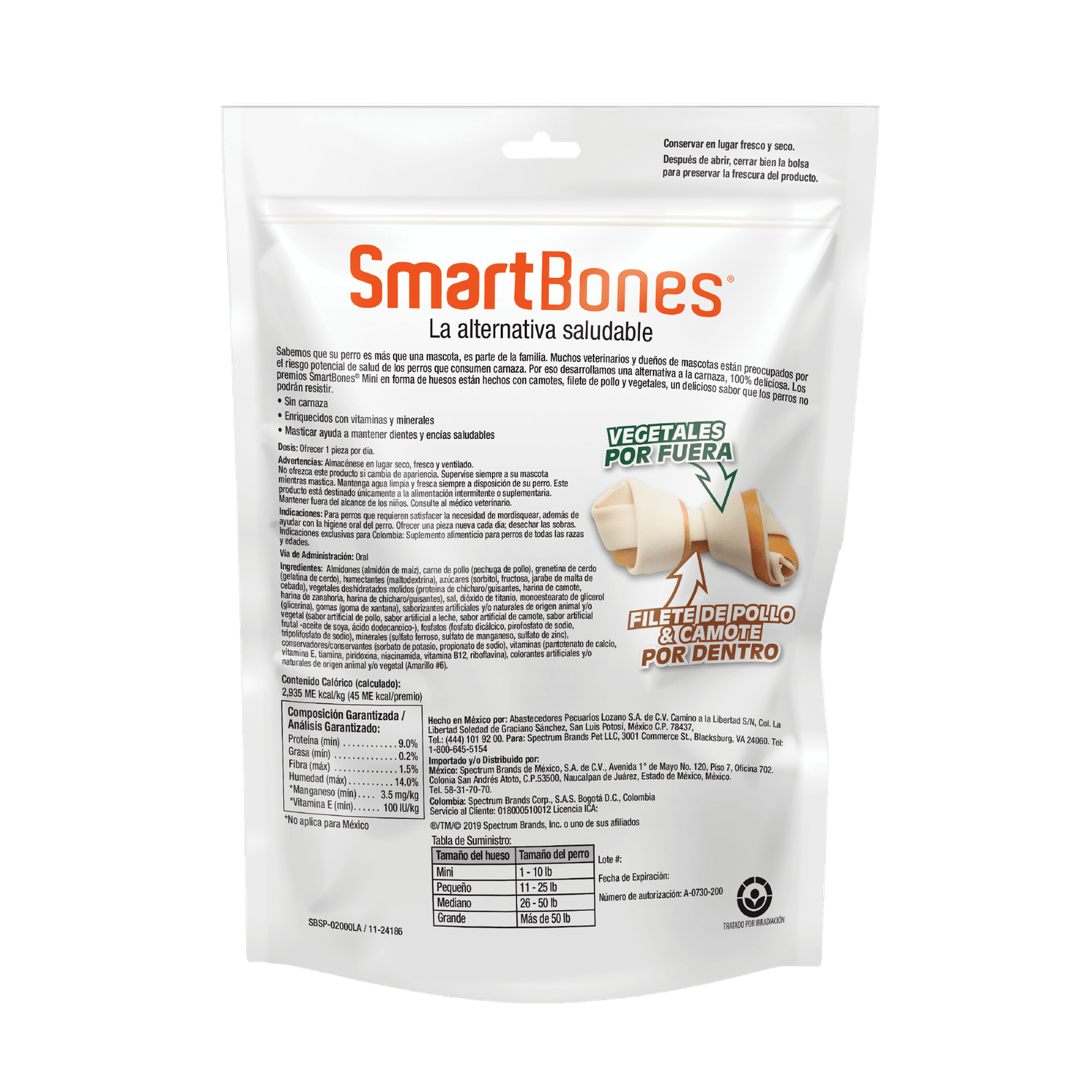 SmartBones premio para perro Hueso Camote Mini 8 pzs | G.Valkyria - imagen 2