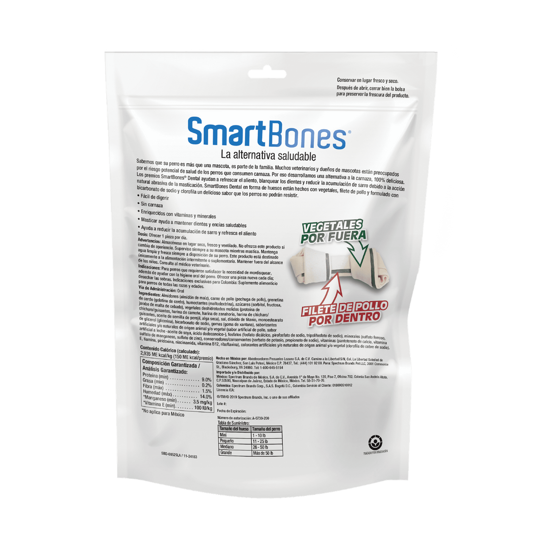 SmartBones premio para perro Hueso Dental Ch 3 pzs | G.Valkyria - imagen 1