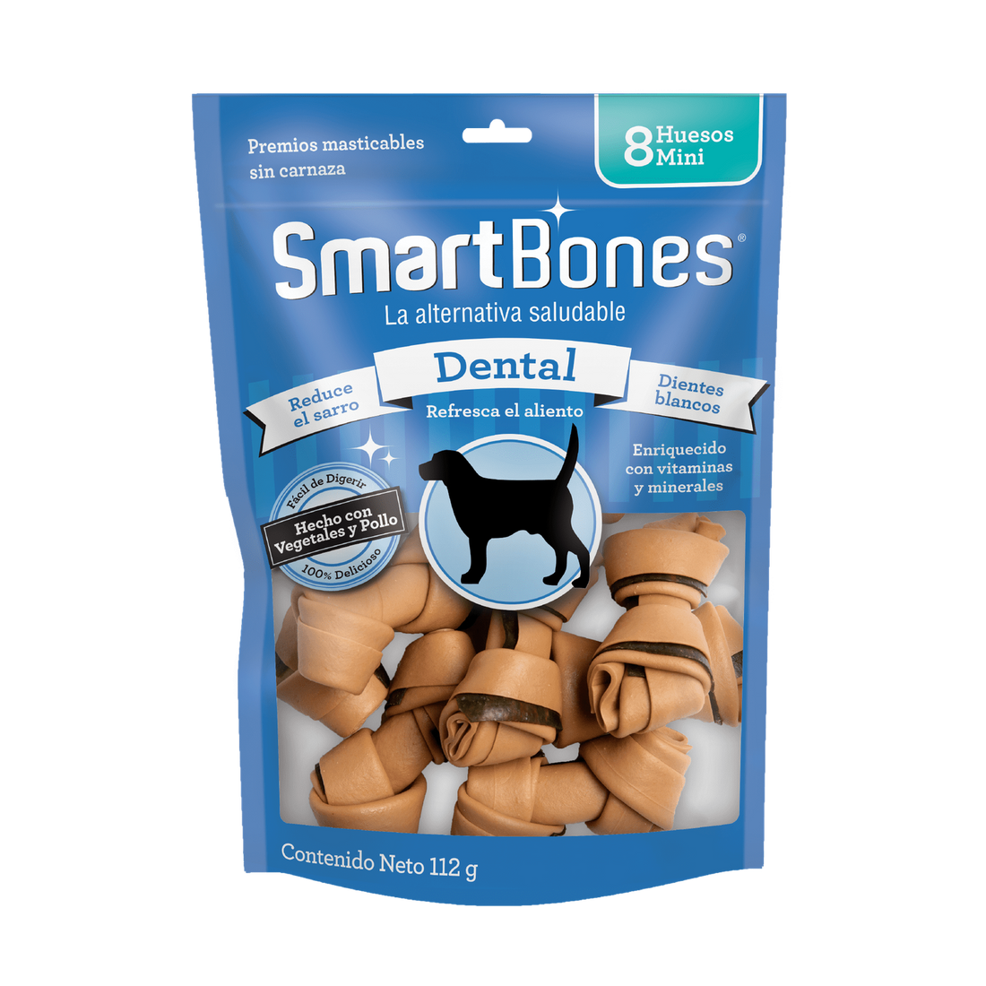 SmartBones premio para perro Hueso Dental Mini 8 pzs | G.Valkyria - imagen 1