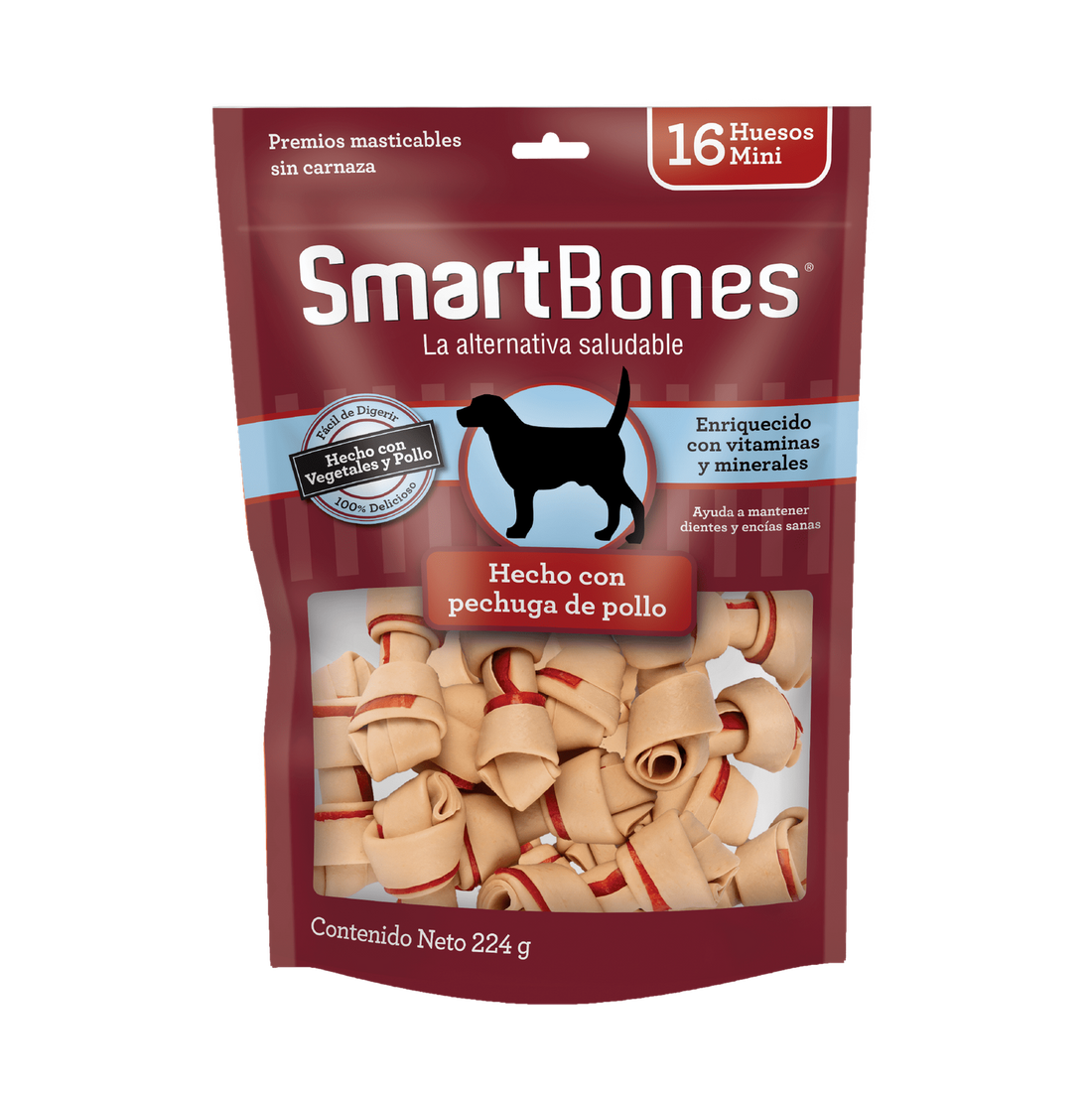 SmartBones premio para perro Hueso Pollo 16 PIEZAS | G.Valkyria - imagen 1