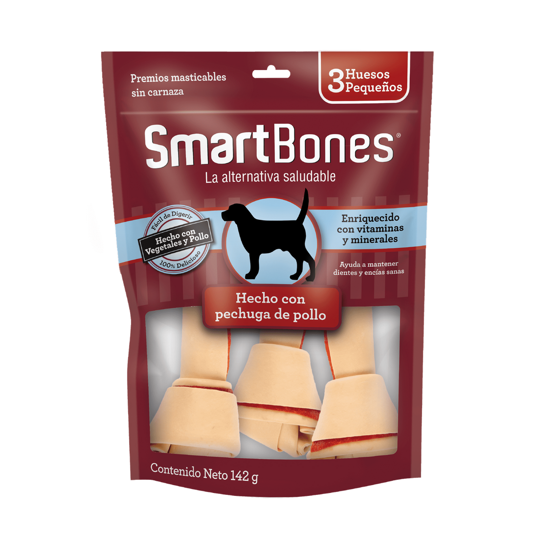 SmartBones premio para perro Hueso Pollo Chico 3 pzs | G.Valkyria - imagen 1