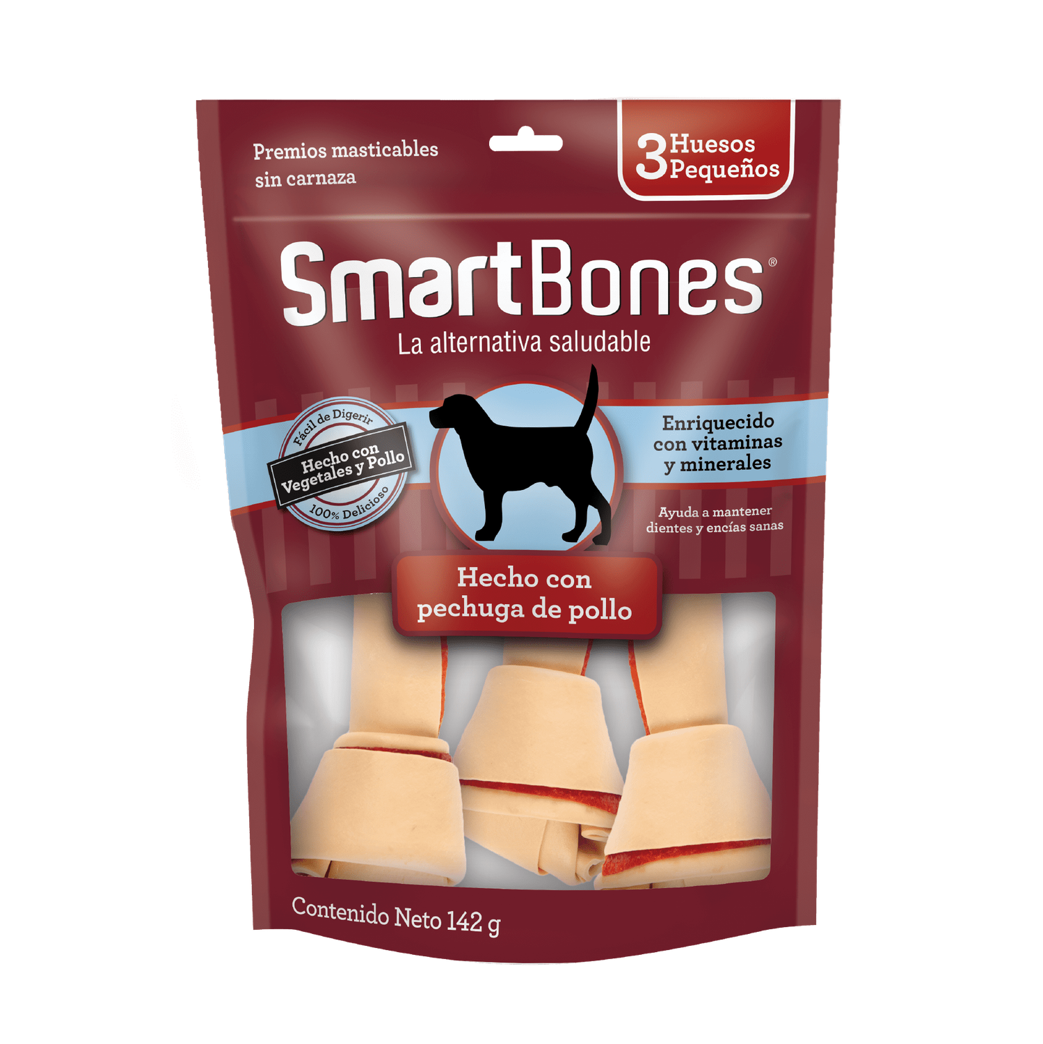 SmartBones premio para perro Hueso Pollo Chico 3 pzs | G.Valkyria - imagen 1