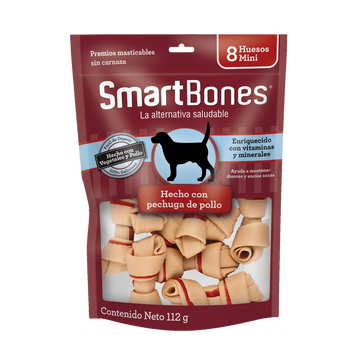 SmartBones premio para perro Hueso Pollo Mini 8 Pzs | G.Valkyria - imagen 1