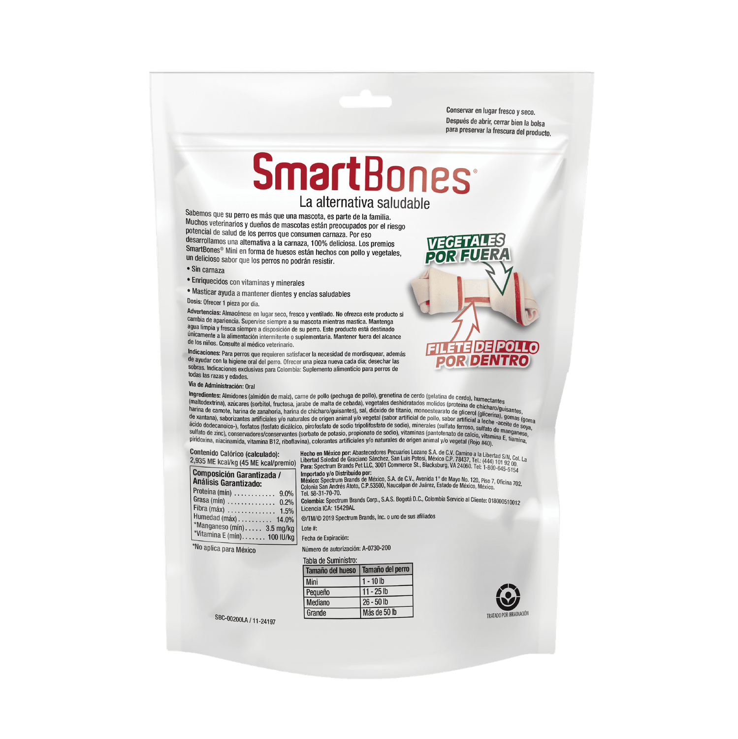 SmartBones premio para perro Hueso Pollo Mini 8 Pzs | G.Valkyria - imagen 2
