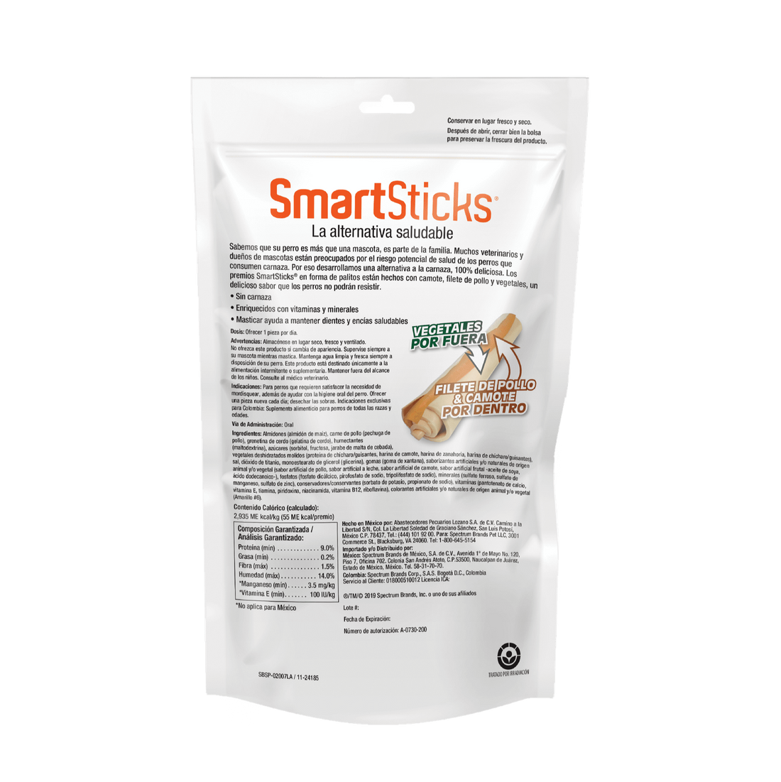 SmartBones premio para perro Stick Camote 5 Palitos | G.Valkyria - imagen 1