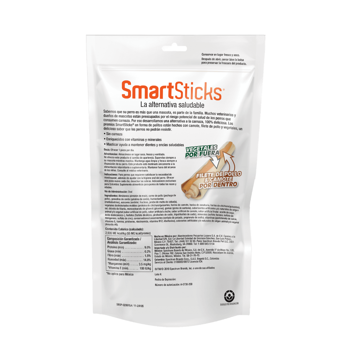SmartBones premio para perro Stick Camote 5 Palitos | G.Valkyria - imagen 2