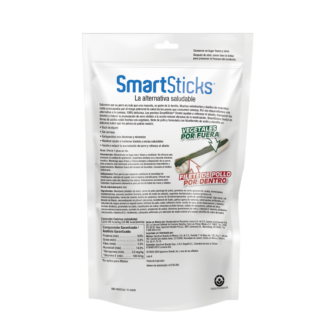 SmartBones premio para perro Stick Dental 5 Palitos | G.Valkyria - imagen 1