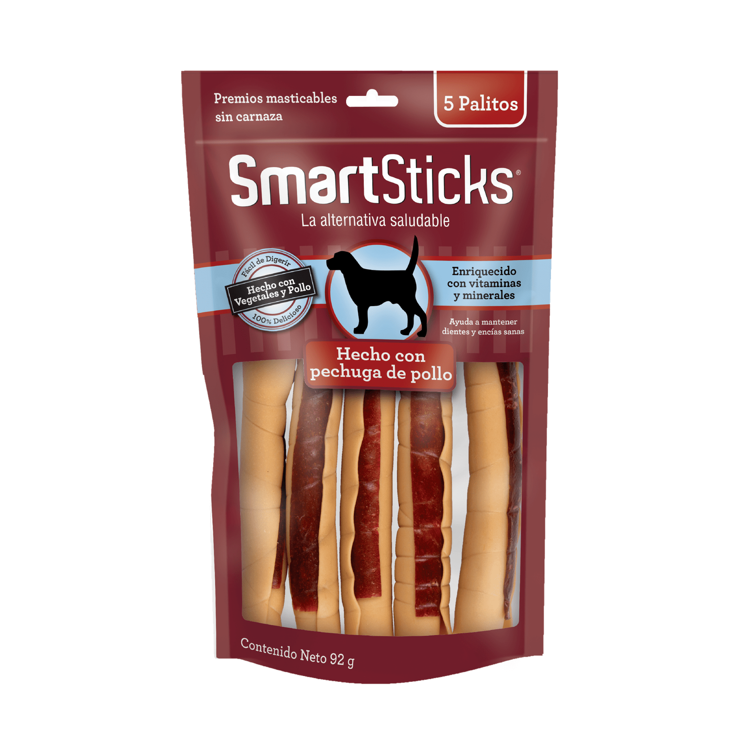 SmartBones premio para perro Sticks Pollo 5 pzs | G.Valkyria - imagen 1