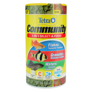 Tetra Community 3en1 SelectAFood 92g flakes granules wafers | G.Valkyria