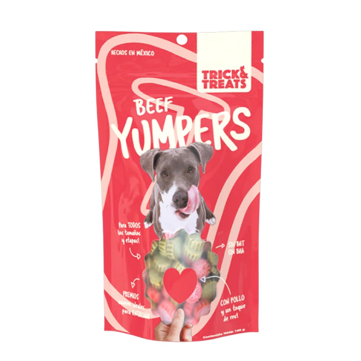 Trick & Treats Yumpers premio para perro sabor res 100 grs | G.Valkyria - imagen 1