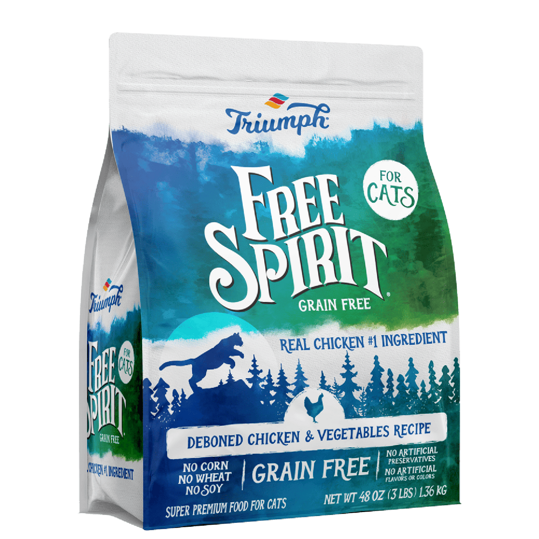 Triumph Free Spirit alimento Gato Pollo Vegetales 1.36kg | G.Valkyria - imagen 1