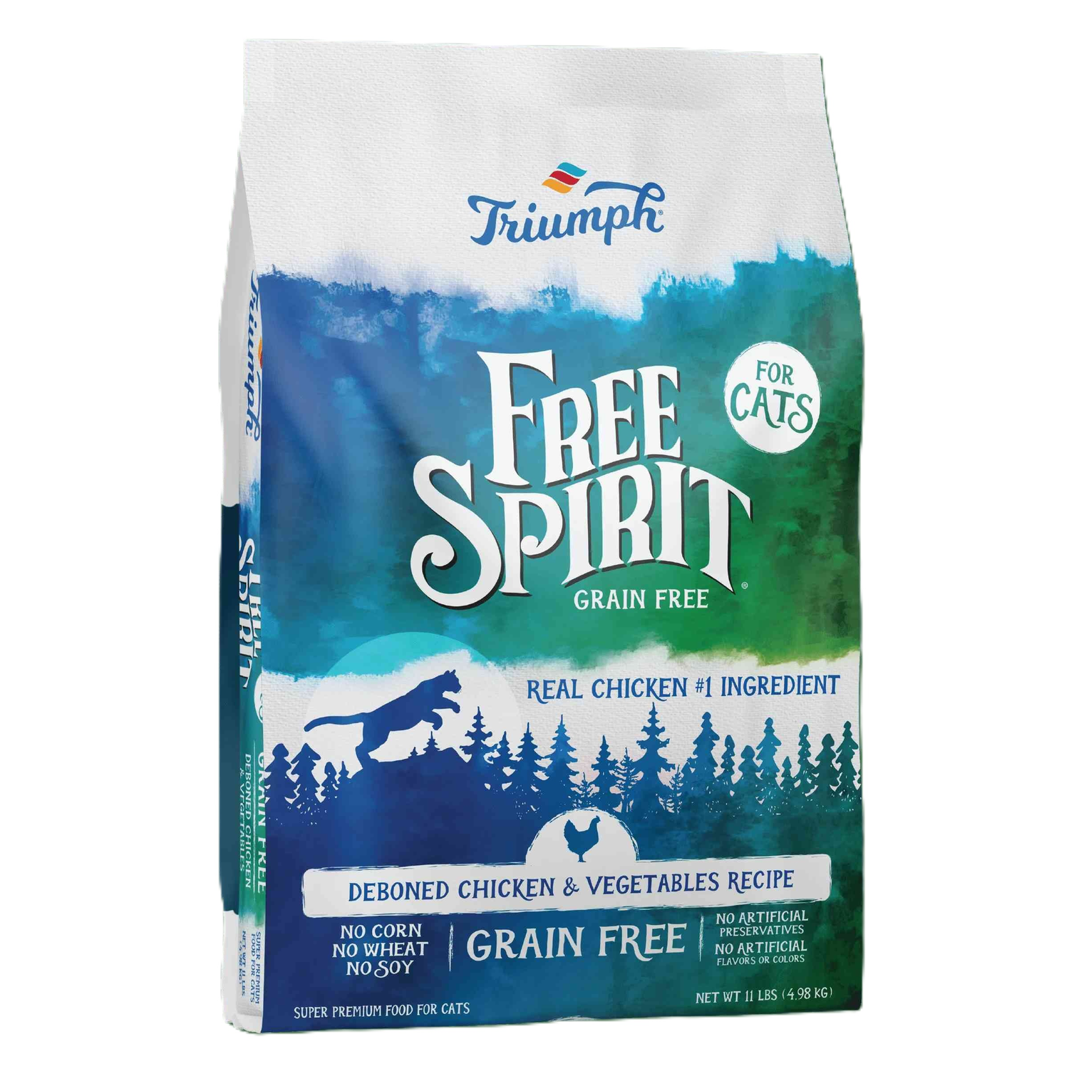 Triumph Free Spirit alimento Gato Pollo Vegetales 4.98kg | G.Valkyria - imagen 1