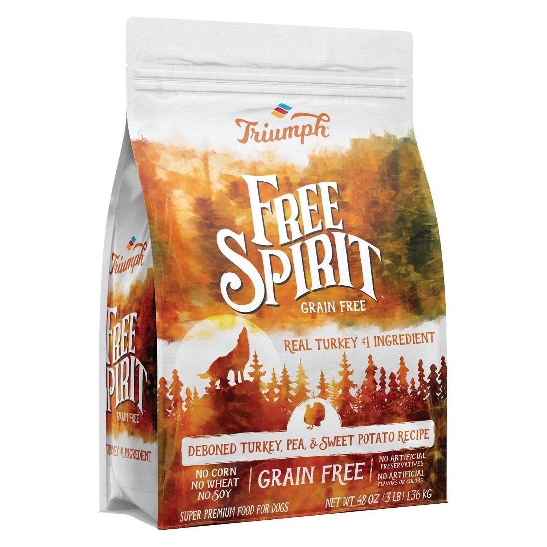 Triumph Free Spirit alimento Perro Adulto Pavo Camote 1.36kg | G.Valkyria - imagen 1